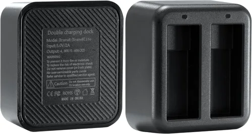 Miniatura 4 de AKASO Brave 8 y Brave 8 Lite 2X 1550mAh Batería recargable de cámara de acción con cargador dual USB