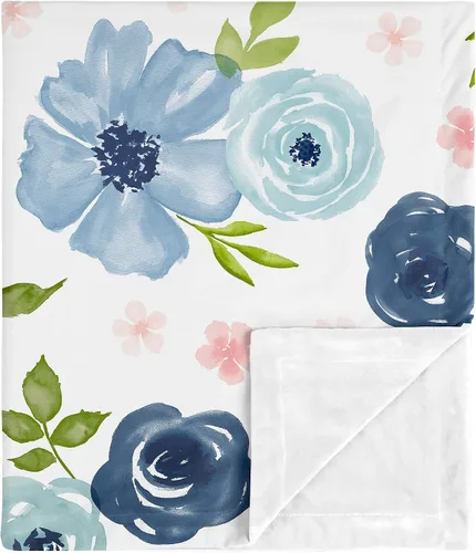 Miniatura 10 de Sweet Jojo Designs Manta suave para bebé (rosa/gris bohemio floral) para niñas, bebés, recién nacidos, niños pequeños, 30 x 36 pulgadas, manta
