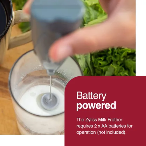Miniatura 6 de Zyliss Varita espumadora de leche eléctrica de mano, mezclador de bebidas versátil, espumador para café, capuchinos, lattes o batidos para una