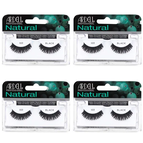 Miniatura 12 de Ardell Pestañas postizas Demi 101 – Negro, volumen completo, tira redondeada pestañas finas para un aspecto natural, paquete de 4