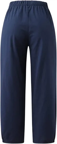 Miniatura 5 de Womens Capri Yoga Pants Wide Leg Loose Comfy Lounge Cropped Capris with Pockets