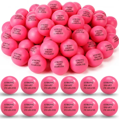 Miniatura 11 de Sotiff 100 bolas de estrés a granel para adultos, espuma colorida para aliviar el estrés, juguetes de regalo con citas motivacionales, bolas