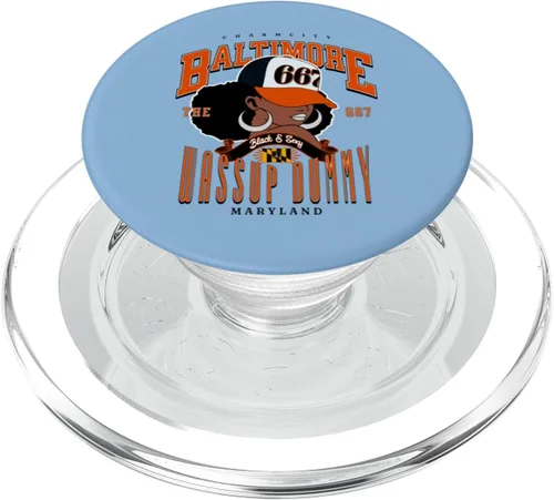 Miniatura 8 de 667 Código de área Baltimore Maryland Flag Blaq Girl Bmore Pride PopSockets estándar PopGrip
