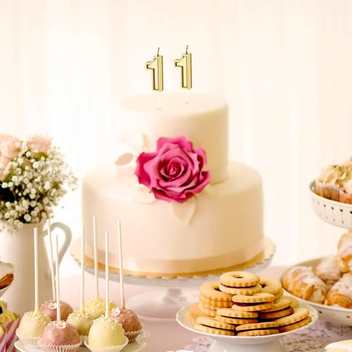 Miniatura 6 de Velas para pastel de cumpleaños número 11, velas con números de pastel, velas de feliz cumpleaños, decoración de adorno para pastel de cumpleaños