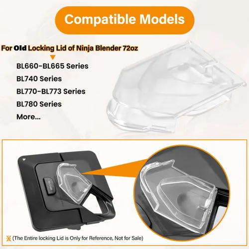 Miniatura 4 de BL660 BL740 BL770 BL770 BL780 - 2 piezas de repuesto para tapa de boquilla de repuesto compatible con tapa de licuadora Ninja de 72 onzas