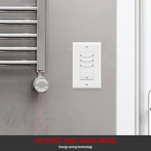 Miniatura 4 de ENERLITES Interruptor temporizador de cuenta regresiva de 1 hora, 1-5-10-20-30-60 minutos, para ventiladores de baño, calentadores, luces, indicador