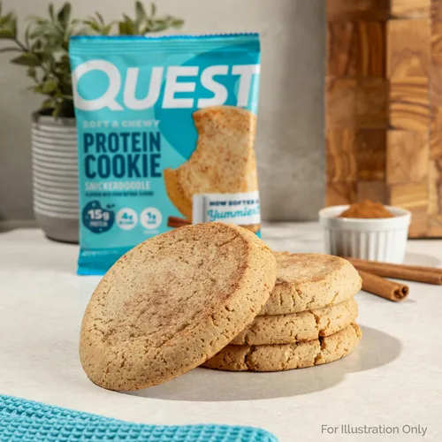 Miniatura 7 de Galleta de proteínas Quest Nutrition Snickerdoodle, 15g de proteína, 1g de azúcar, 4g de carbohidratos netos, apta para la dieta Keto, alta