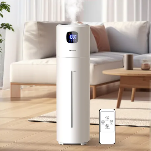 Miniatura 9 de Akeshan Humidificadores Grandes para Dormitorio, 9L/2.5Gal Ultrasónico de Niebla Fría, Relleno Superior Fácil de Limpiar con Velocidad de Niebla