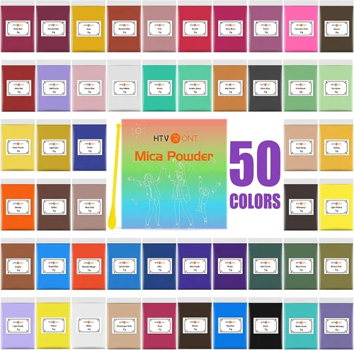 Miniatura 14 de HTVRONT - Polvo de mica en color dorado para resina epoxi - 50 g/1.76 oz Polvo de pigmento de mica natural, polvo de mica para la fabricación