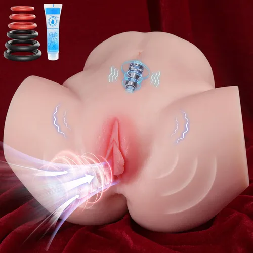 3 muñecas sexuales chupadoras y vibratorias, juguetes sexuales masculinos – Masturbador masculino automático de bolsillo, culo realista con vagina,