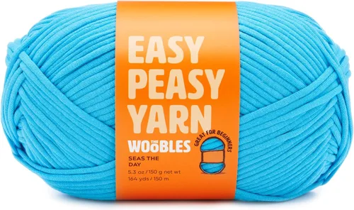 Miniatura 11 de Woobles Easy Peasy Hilo para Principiantes - Hilo de Ganchillo y Tejer - Mediano #4 Worsted - Mezcla de Algodón-Nailon Vamos a Ketchup Pronto
