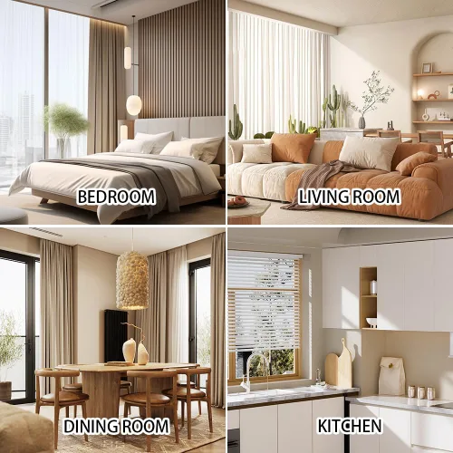 Miniatura 4 de Sutuo Home - Cortinas bohemias negras de 84 pulgadas de largo para dormitorio y guardería, cortinas de estilo rústico con dobladillo para barra