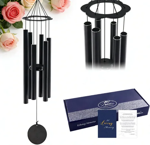 Miniatura 7 de ASTARIN - Carillón de viento para exteriores, gran tono profundo, 91 cm de gran carillón para exteriores, afinado, relajante, bajo grave, carillones