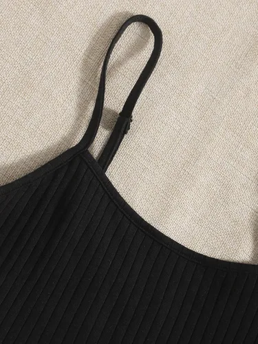 Miniatura 3 de SHENHE Camiseta sin mangas de 3 piezas para mujer, talla grande, con tirantes delgados, acanalada, gris, blanco, negro, 4XL, Gris Blanco Negro