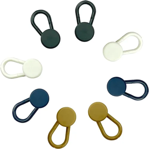 8 extensores de cuello de 4 colores, extensores de cuello elásticos de botón para camisa, vestido, polo, para mujeres y hombres, extensión