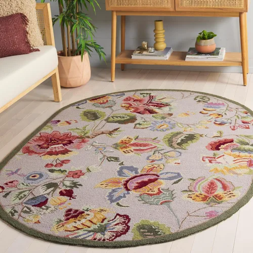 Miniatura 22 de SAFAVIEH Chelsea Collection - Alfombra decorativa de 2 pies 6 pulgadas x 4 pies, color marfil, lana de campo francesa enganchada a mano, ideal