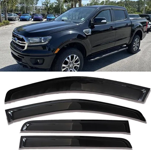 Miniatura 33 de Viseras laterales adhesivas para ventana de lluvia, deflectores de ventilación para Toyota RAV4 2019 2020 2021 2022, 4 piezas teñidas de humo