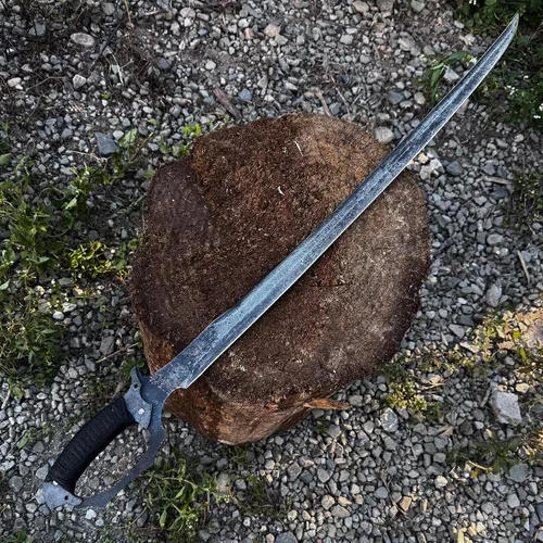 Miniatura 4 de Cuchillo machete de hoja de acero de alto manganeso para corte de árboles, resistente, full tang, para supervivencia al aire libre, caza, táctica