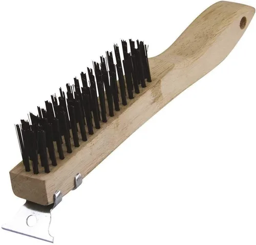 Miniatura 2 de Warner 11083 - Cepillo de alambre con mango de madera de 10 pulgadas, 4 x 16 pulgadas, con raspador