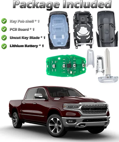 Miniatura 4 de Llavero inteligente para Dodge RAM 1500 2019-2024, Alliskeys Proximity Keyless Entry Control remoto de repuesto compatible con Dodge RAM 1500 Pickup