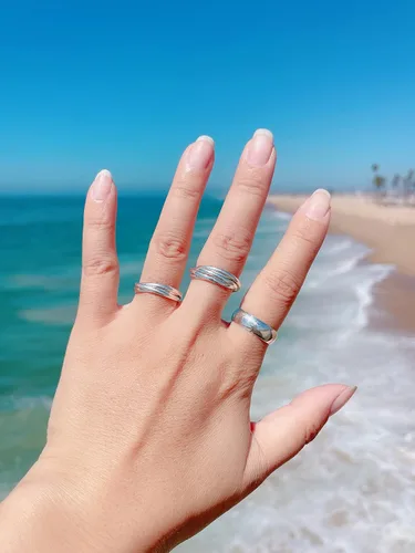 Miniatura 4 de MINDDHA Anillos de plata de ley, anillos de plata entrelazados, anillo de triple fila, anillo de cinco filas, Navidad, San Valentín, cumpleaños, día
