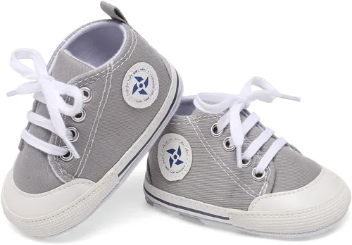 Miniatura 141 de Zapatos deportivos de lona de lona para bebés y niñas, suela antideslizante suave, suela antideslizante