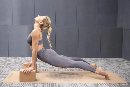Miniatura 6 de SNAKUGA Bloque de corcho para yoga, paquete de 2 unidades para pilates, bloques antideslizantes y de alta densidad de 4 o 3 pulgadas