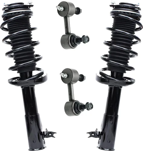 Miniatura 75 de Detroit Axle - Kit de 4 piezas RWD Puntales Delanteros Barras Estabilizadoras para Ford F-150 2021 2022 2023 2024, 2 Puntales con Resorte Helicoidal