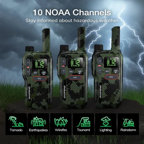 Miniatura 6 de BAOFENG GT-18 Walkie Talkies para niños y adultos, radio bidireccional FRS recargable de largo alcance sin licencia, batería de 1500mAh, 22 canales