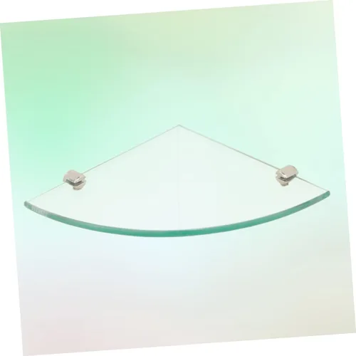 Miniatura 2 de Estante esquinero de cristal montado en la pared, soporte de almacenamiento de baño, organizador de ahorro de espacio para ducha y tocador