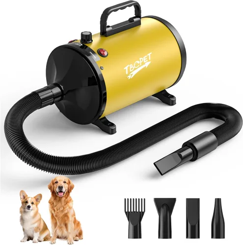 Miniatura 10 de Secador de pelo para perros de alta velocidad 5.2HP/3800W, temperatura ajustable continua, secadora de pelo para perros, secador de pelo