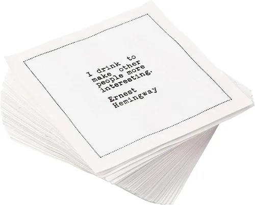 Miniatura 10 de Five Star Funny Dog Quotes Servilletas de cóctel de algodón blanco 50 servilletas de bebidas desechables de lujo con citas ingeniosas de perros