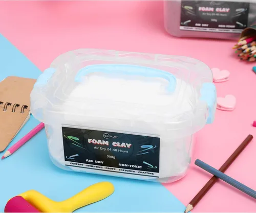 Miniatura 6 de Arcilla de espuma moldeable para cosplay de 1.1 lb (blanco) – Alta densidad y calidad alta para diseños intrincados Se seca al aire a
