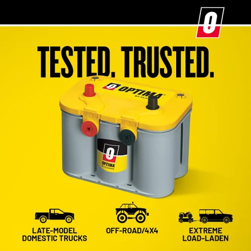 Miniatura 5 de Baterias OPTIMA de alto rendimiento D31T YellowTop de doble propósito sellada AGM para automóvil, camión y SUV, 900 CCA, sin mantenimiento, montaje