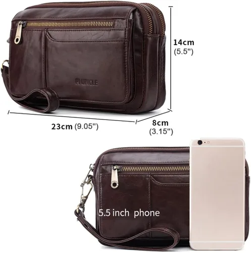Miniatura 2 de KPYWZER Bolso de mano de cuero para hombre