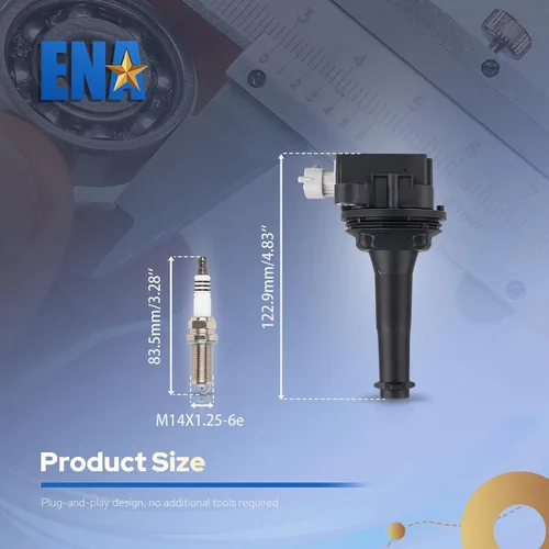 Miniatura 6 de ENA Juego de 5 bobinas de encendido y 5 bujías de platino compatibles con Volvo C30 C70 S40 S60 V50 V60 V70 XC60 XC70 2.5L 2.4L L5 repuesto