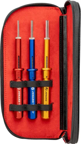 Jonard Tools KR-260 Kit de herramientas de extracción de 3 piezas con estuche de cuero
