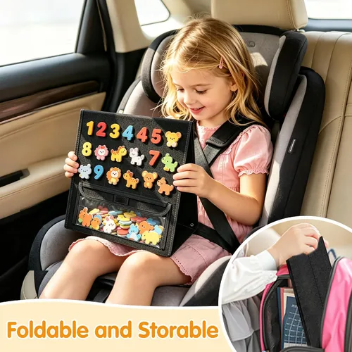 Miniatura 7 de AKAYOK Tablero de fieltro – Tableros de franela de doble cara para aprendizaje preescolar, narración interactiva y juego Tablero de letras
