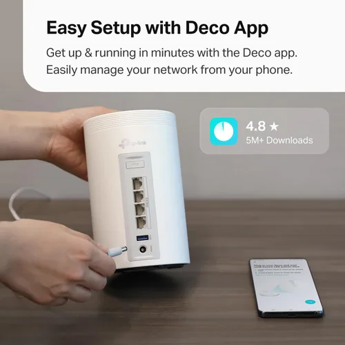 Miniatura 8 de TP-Link Deco 7 Pro BE63 Tri-Band WiFi 7 BE10000 Sistema de malla para todo el hogar - 6-Stream 10 Gbps, 4 puertos de 2.5G con cable de retroceso, 4