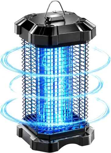 Eliminador de insectos al aire libre, eliminador de mosquitos eléctrico de 4200 V para interiores, eliminador de insectos con resistencia al agua y