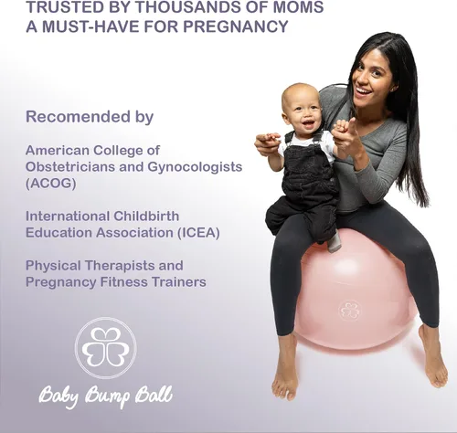 Miniatura 7 de Pelota de parto Baby Bump para embarazo y parto Bola de maternidad, yoga, pilates y ejercicio Diseño antiestallido y antideslizante