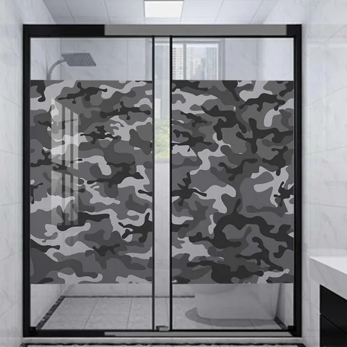 Miniatura 10 de Película de privacidad para ventana color crema azul, calcomanías para ventanas manchadas, adhesivo estático para ventana, adhesivo decorativo