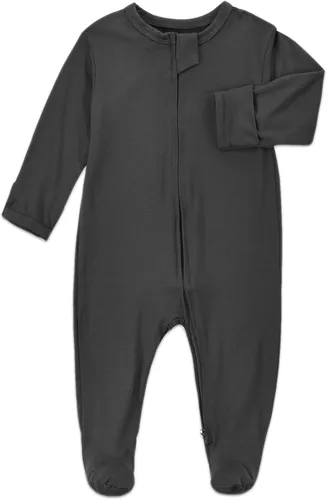Miniatura 2 de Aablexema Pijamas con cremallera para bebé, rayón de bambú, pijamas con pies y mitones, pijamas para dormir