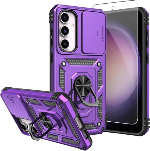 Miniatura 9 de Funda para Galaxy S23 FE, con protectores de pantalla y funda para cámara, [grado militar] de 16 pies. Funda a prueba de caídas con funda protectora
