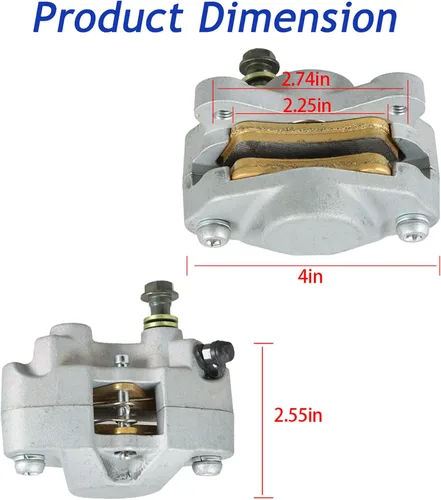 Miniatura 3 de Silscvtt Pinzas de freno delanteras y traseras con pastillas de repuesto para ArcticCat 250 375 400 300 454 500 0402-010 0402-011
