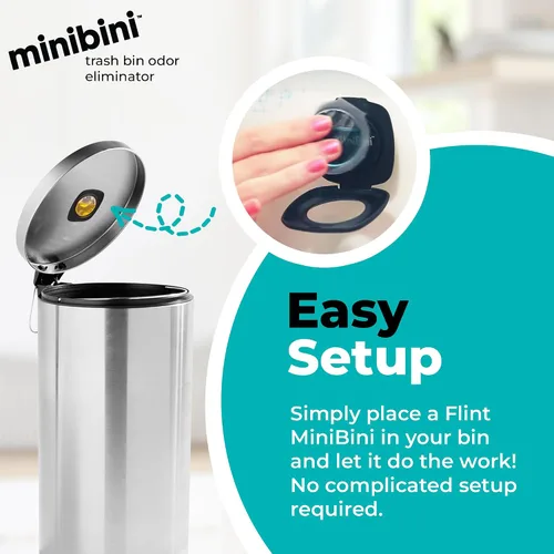 Miniatura 3 de Flint MiniBini Dispositivo eliminador de olores, desodorante de cocina de 30 días para cocina, baño y basura, con aroma fresco a limón