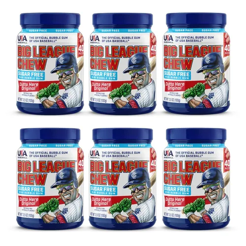 Miniatura 14 de Big League Chew Big Rally Blue - Goma de mascar de frambuesa azul intenso Perfecto para juegos de béisbol, equipos, concesiones, fiestas y más