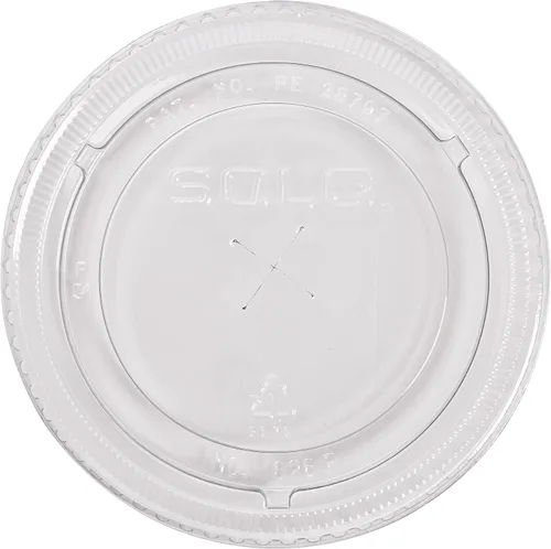 Solo Foodservice DART 626TS - Tapa transparente PET 626 ranura plana para pajilla, 1000 unidades (paquete de 1)