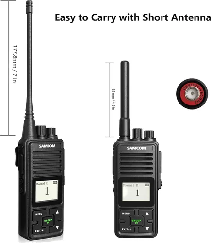 Miniatura 2 de SAMCOM Antena original para radios bidireccionales SAMCOM FPCN30A FPCN10A Antena UHF original de 7 pulgadas
