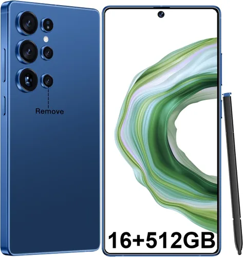 JQAKP I25 Ultra Smartphone 16+512GB | Android 14 | Snapdragon 8 Gen 3 | Cámara dual de 68MP+108MP | Batería de 7000mAh | Pantalla FHD+ de 6.99 Azul